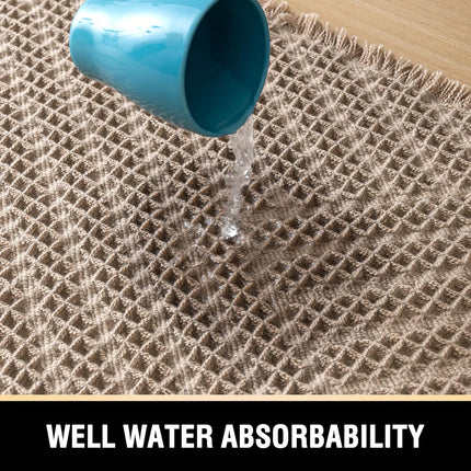 Waffle Bath Mat Super Absorbent Boho Non Slip Rugs for Bathroom Floor Machine Washable Dry Fast with Tassels (47 x 17 Plus 24 Inches, Irish Cream) Cream 47" 17" 24".