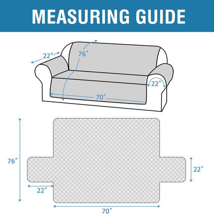 Sofa Cover, 100% Waterproof Slipcover Furniture Protector, Washable Couch Cover with Non-Skid Backing and Elastic Straps for Kids, Dogs, Pets(Sofa, French Oak) Oak.