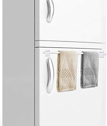 2 PACK Magnetic Curtain Rods for Metal Doors Multi-Use Small Windows Cafe Sidelight and Iron Steel Places, Tool Free with Square Finials (Adjust from 16 to 28 Inch, White) White 16-28 Inch Pack.