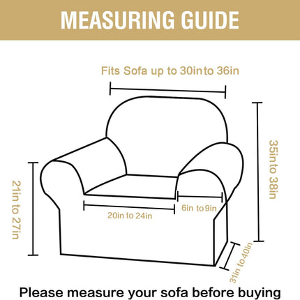 Jacquard Sofa Slipcover with Waterproof Seat Furniture Protector 1 Piece Stretch Covers Elastic Bottom for Kids, Pets, Dog(Armchair, Sea Grass) Grass Armchair.