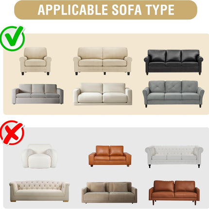 Jacquard Sofa Slipcover with Waterproof Seat Furniture Protector 1 Piece Stretch Covers Elastic Bottom for Kids, Pets, Dog(Armchair, Sea Grass) Grass Armchair.