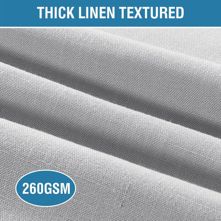 Linen Placemats Set of 4 Premium Solid Table for Dining Spill-Proof Waterproof Mats Heat-Resistant Kitchen Washable, 12x18 inches, Grey Gray -.
