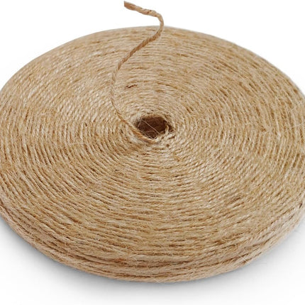 PerkHomy 600 Feet Natural Jute Twine Long String for Crafts Gift Wrapping Packing Gardening Crochet Knitting Macrame Decor (Brown 600feet Flat) 2mm (1/12 In) Flat (182M)
