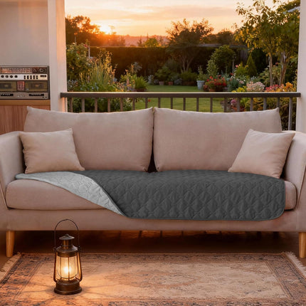 3X Stronger Waterproof Pet Blanket, Scratch Proof Furniture Protector for Dogs Cats, Reversible Cover 30x70 Inch, Dark Grey/Light Grey Beige Inch (Pack of 1).