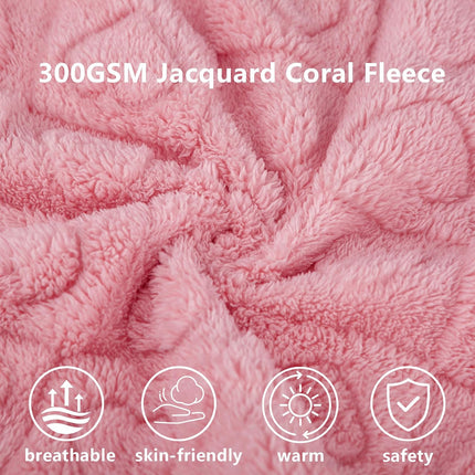 Pet Blanket for Dogs Cats, Ultra Soft Fuzzy Fleece 300GSM, Washable Small Dog Blanket, Premium Plush Puppy Bed Cover Couch, Calming Cat Crate Mat (Pink, 25x35) Pink 25x35".