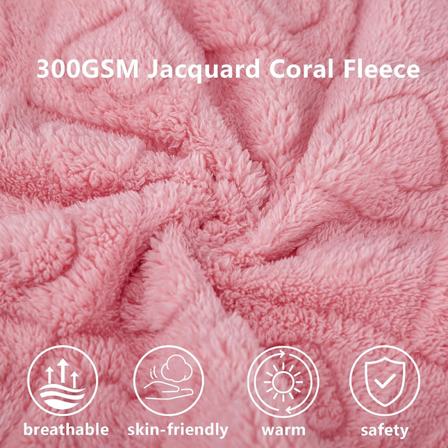 Pet Blanket for Dogs Cats, Ultra Soft Fuzzy Fleece 300GSM, Washable Small Dog Blanket, Premium Plush Puppy Bed Cover Couch, Calming Cat Crate Mat (Pink, 25x35) Pink 25x35".