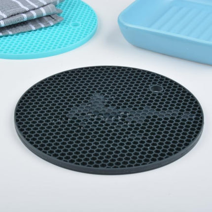 1 Pack Round Silicone Trivet - Hot Plate Mat, Robust Non Slip Coasters Trivets Heat Resistant Mat Pads for Kitchen.
