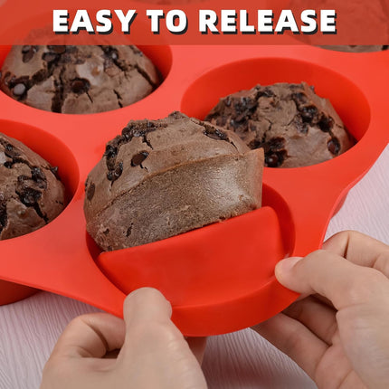 Muffin Top Pan 3 Inch Round Silicone Egg & Jumbo 3.5 -.