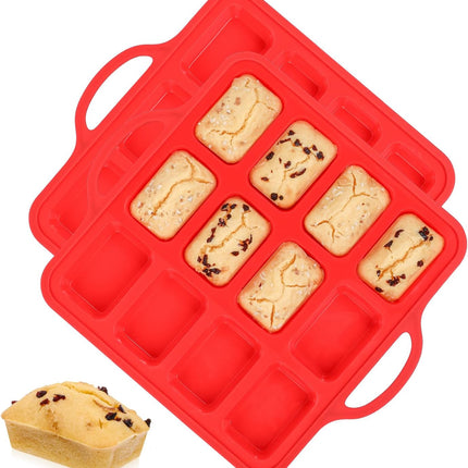 Mini Muffin Pan with Metal Reinforced Frame 24 Cups & Silicone Loaf 12 Cavities -.