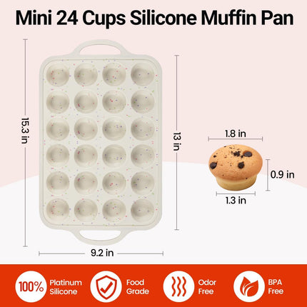 Mini Cupcake Pans, Loaf Pan, Easy to Handle for Baking Muffins, Cupcakes, Egg Bites, Bread, Loaf, Meatloaf -.