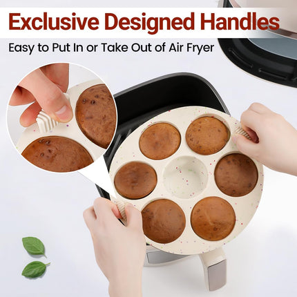 Silicone Muffin Pan, 24 Cups Nonstick Mini Cupcake Pan for Air Fryer Oven Instant Pot, Baking Muffin, Cupcake, Egg Bites, Fat Bomb, Confetti -.