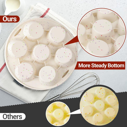 Silicone Muffin Pan, 24 Cups Nonstick Mini Cupcake Pan for Air Fryer Oven Instant Pot, Baking Muffin, Cupcake, Egg Bites, Fat Bomb, Confetti -.