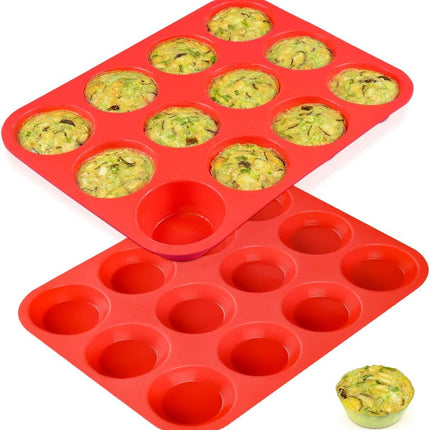 Regular Size Silicone Muffin Pans Set -.