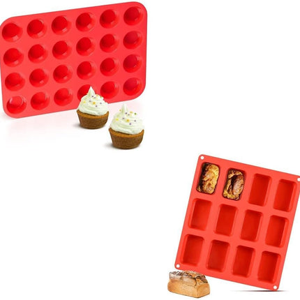Mini 24 Cups Muffin Pan & Loaf -.