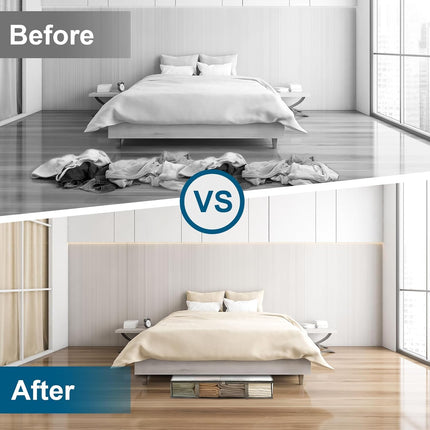2 Packs Under Bed Storage Containers Bins-55L, Pack Clear Garment Bags-40'' Long -.