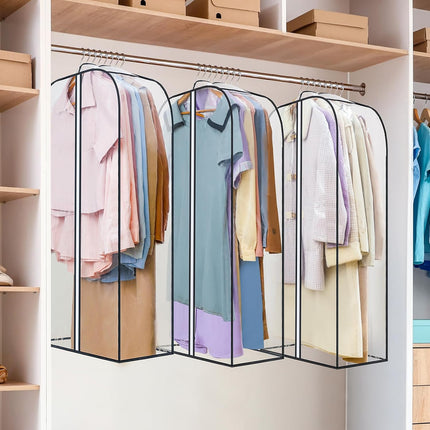 4 Packs Under Bed Storage Containers Bins-55L, 6 Pack Clear Garment Bags-40'' Long -.