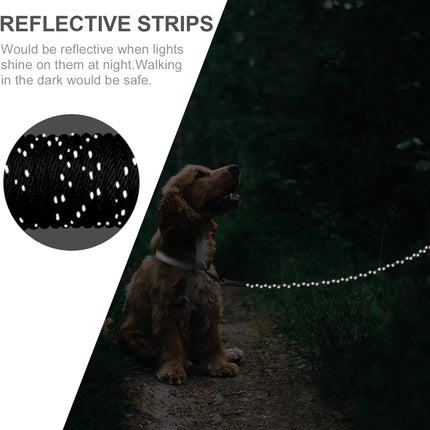 Long Dog Training Leash, 30 FT Tie Out Rope Check Cord with Padded Handle, Reflective Recall Lead for Puppy and Small Dogs, Black ft(Pack of 1).