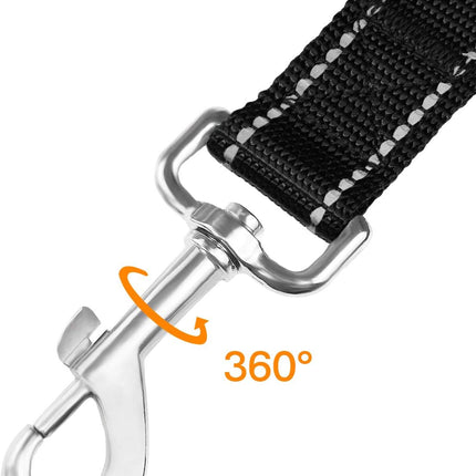 6FT × 1'' Dog Leash and Collar (18-28"), Reflective Soft Neoprene Padded Pet Collars Leashes for Extra Large Dog, Black -.