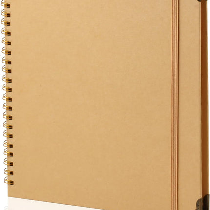 Scrapbook 80 Pages, Scrapbooking Supplies 8 x In, junk journal Album Suitable for Memory Book Wedding, Anniversary Family, DIY Craft Projects (Brown) Brown Inch.