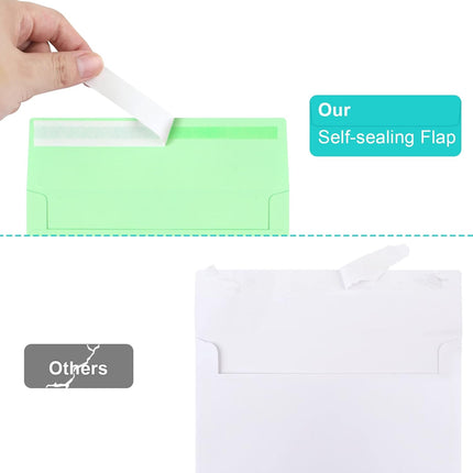 50 Pack Colored Envelope, 5x7 Envelopes, A7 Envelopes for Invitations, Printable Invitation Envelope Weddings, Photos, Postcards, Greeting Cards, Mailing - (5" x 7").