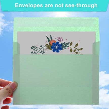 50 Pack Colored Envelope, 5x7 Envelopes, A7 Envelopes for Invitations, Printable Invitation Envelope Weddings, Photos, Postcards, Greeting Cards, Mailing - (5" x 7").