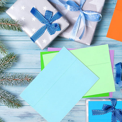 50 Pack Colored Envelope, 5x7 Envelopes, A7 Envelopes for Invitations, Printable Invitation Envelope Weddings, Photos, Postcards, Greeting Cards, Mailing - (5" x 7").