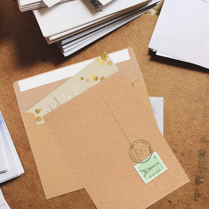 50 Pack Brown Kraft Envelopes, 5x7 Envelopes for Invitations, A7 Invitation Personalize Gift Cards, Wedding, Baby Shower, Birthday Party - (5.25x7.25in).