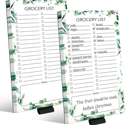 2 PCS Magnetic Grocery List Pads for Fridge, 4.5x7.5 Inches Note Pad Magnet Refridge, Magnetics Notepads, Shopping Lists, 60 Pages Per Notepad -.