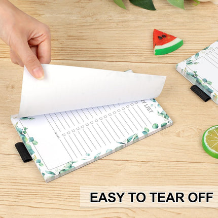 2 PCS Magnetic Grocery List Pads for Fridge, 4.5x7.5 Inches Note Pad Magnet Refridge, Magnetics Notepads, Shopping Lists, 60 Pages Per Notepad -.