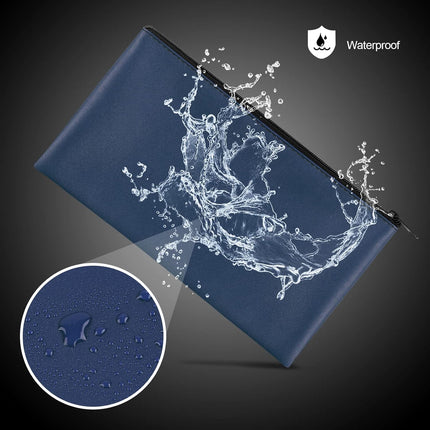 4 Pieces Money Bags With Zipper, 11x6.1 inch Pouch, Bank Bag, Cash Check Wallet, Cosmetics(navy) - Large.