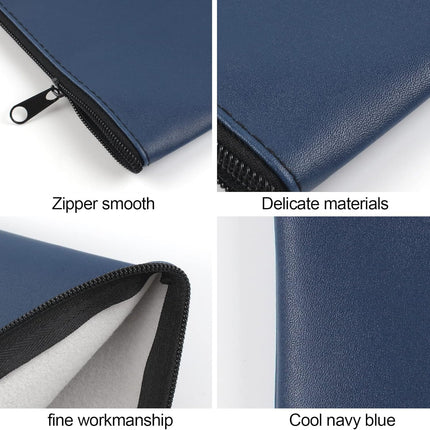 4 Pieces Money Bags With Zipper, 11x6.1 inch Pouch, Bank Bag, Cash Check Wallet, Cosmetics(navy) - Large.