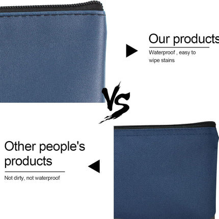 4 Pieces Money Bags With Zipper, 11x6.1 inch Pouch, Bank Bag, Cash Check Wallet, Cosmetics(navy) - Large.