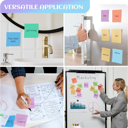 18 Pads Sticky Notes, 3x3” Aesthetic 9 Colors of Neutral Notes for Office, School, Home Desks, and More, 50 Sheets/Pad -.