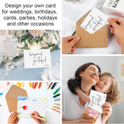 Thank You Cards with Envelopes 34 Pcs, Beyond Grateful 3.5x5 Wedding With Envelopes&Stickers, Blank Bridal Shower Cards, Bulk -.