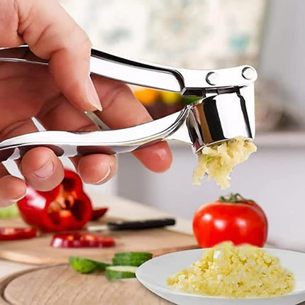 High Effective Garlic Press With Studs, Heavy Duty Mincer, Easy to Squeeze and Clean, Rust Proof & Dishwasher Safe, Ginger Crusher -.