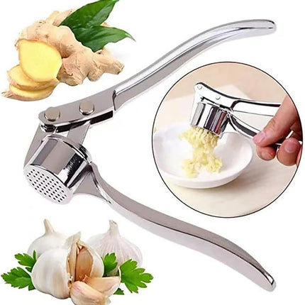 High Effective Garlic Press With Studs, Heavy Duty Mincer, Easy to Squeeze and Clean, Rust Proof & Dishwasher Safe, Ginger Crusher -.