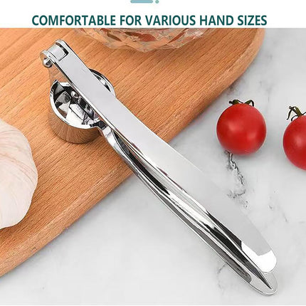 High Effective Garlic Press With Studs, Heavy Duty Mincer, Easy to Squeeze and Clean, Rust Proof & Dishwasher Safe, Ginger Crusher -.