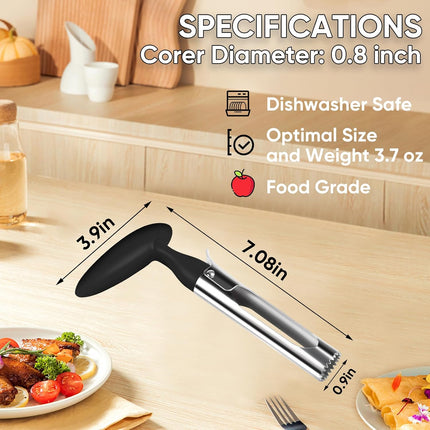 Premium Apple Corer Tool - Ultra Sharp, Stainless Steel, Serrated Blades for Easy Coring to Use & Clean, Durable Remover Baking More.