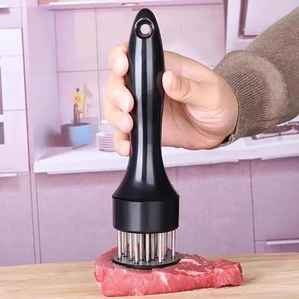 Meat Tenderizer with Stainless Steel Ultra Sharp Needle Blades Heavy Duty Cooking machine for Tenderizing Beef, Turkey, Chicken, Steak, Veal, Pork, Fish etc Black -.