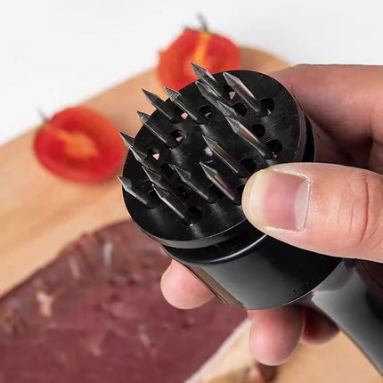 Meat Tenderizer with Stainless Steel Ultra Sharp Needle Blades Heavy Duty Cooking machine for Tenderizing Beef, Turkey, Chicken, Steak, Veal, Pork, Fish etc Black -.