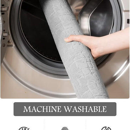 -Bath Mat-Absorbent Quick Dry Bathroom Floor Mats-Washable Rubber Backing Bath Mats for Rugs Fit Under Door-Bath Rug in Front of Sink Bathtub Shower Room, Grey 17''x24'' 17''x24''(Rectangular).