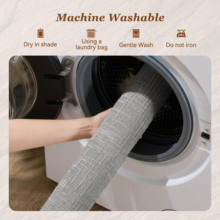 Bath Mat Non Slip Super Absorbent Quick Dry Mats for Bathroom Floor Rubber Backing Washable Rugs Modern Woven Jacquard Mat, Beside Tub Rugs, 17" x 24", LightGrey Lightgrey 24".