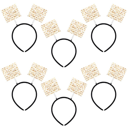 6 Pcs Passover Seder Matzah Headband Matzoh Felt Headwear Adults Matzo Costume Props Gifts for Party -.