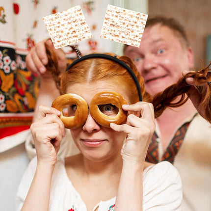 6 Pcs Passover Seder Matzah Headband Matzoh Felt Headwear Adults Matzo Costume Props Gifts for Party -.