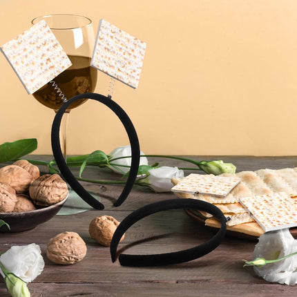 6 Pcs Passover Seder Matzah Headband Matzoh Felt Headwear Adults Matzo Costume Props Gifts for Party -.