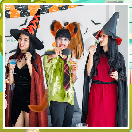 3 Pcs Fox Cosplay Costume Includes Necktie, Ears Headband, and Tail for Halloween Party Adult Accessories -.