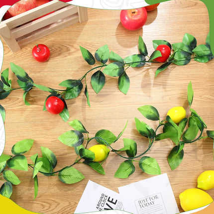 4 Pcs Sukkot Sukkah Decorations Apple Etrog Garland Fruits Hanging Banner Jewish Holiday Celebration Party Supplies -.