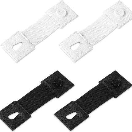 4pcs Shirt Cuff Holder, Sleeve Garters Elastic Anti-Slip Holder Arm Band Unisex Strap to Hold up Sleeves for Women Men (Black, White) -.