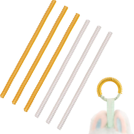 6pcs Doll Clip Locks, Plastic Ring Lock Prevent The Loss of Your Precious Portable Locking for Toys (Gold, Transparent) -.