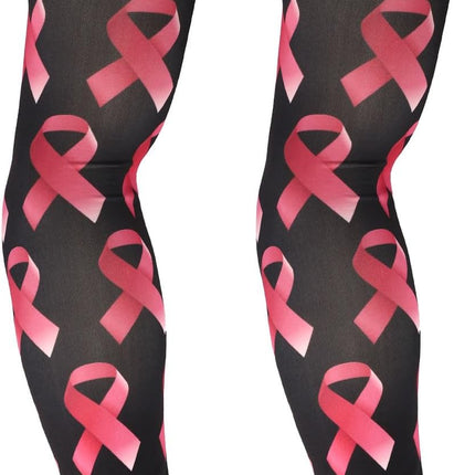 2pcs Ribbon Arm Sleeves, Durable Elastic Compression Sleeves Practical Accessorie Pink, Black -.